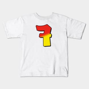 Number 7 red / yellow Kids T-Shirt